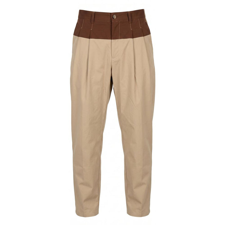 Trussardi Jeans Beige Cotton Mens Pants