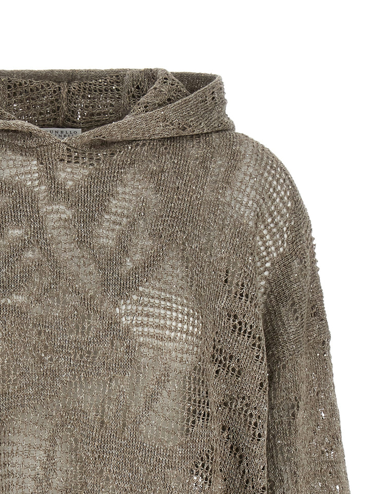 Brunello Cucinelli Brown Linen Cardigan