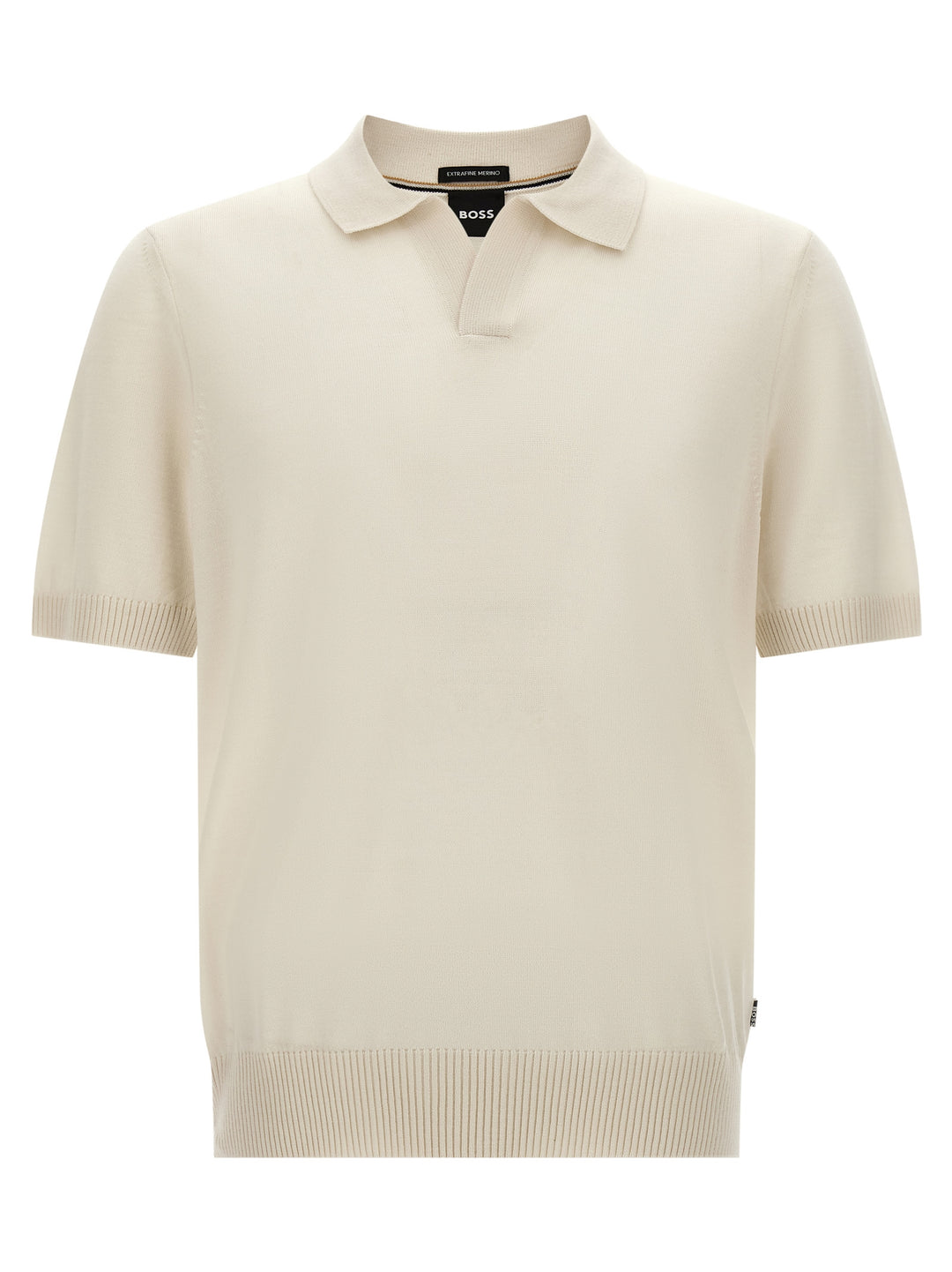 Hugo Boss White Virgin Wool Polo Shirt