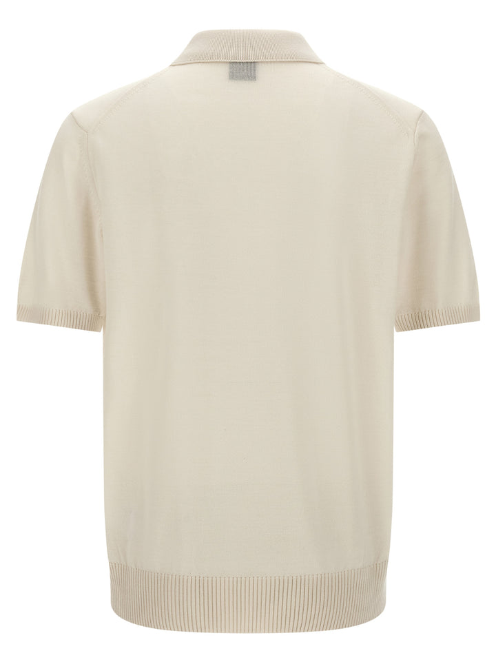 Hugo Boss White Virgin Wool Polo Shirt