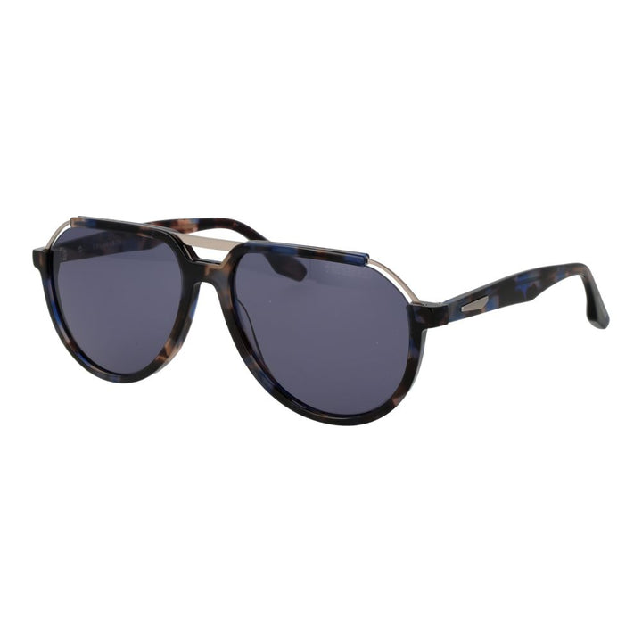 Trussardi Brown Acetate &amp; Stainless Steel Sunglasses