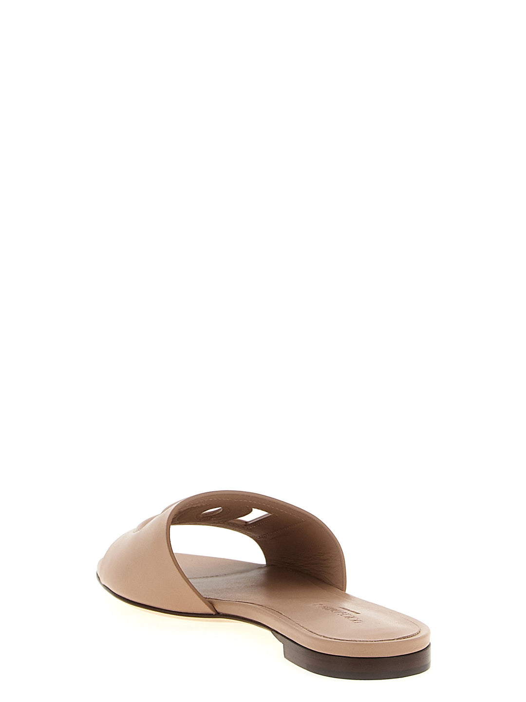 Dolce &amp; Gabbana Beige Calfskin Slides