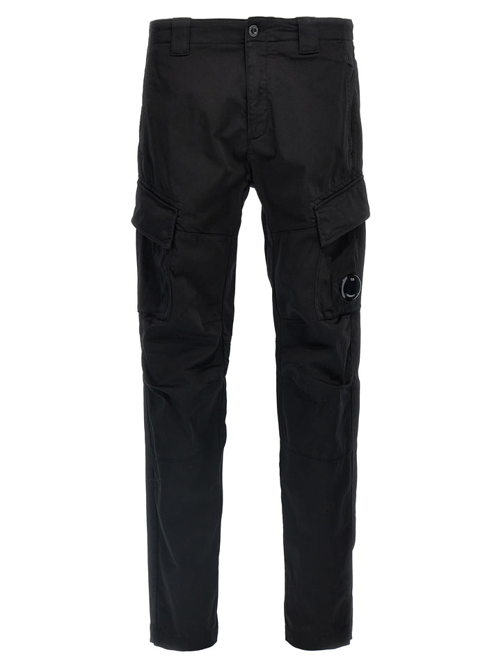 C.P. Company Black Cotton Cargo Pants