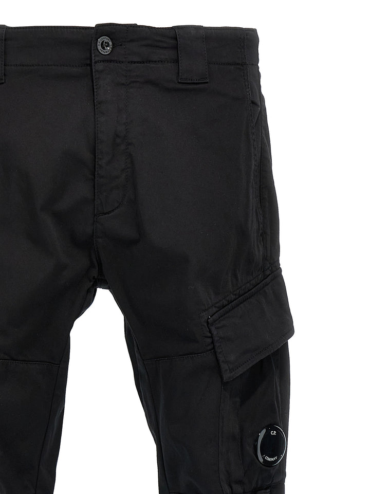 C.P. Company Black Cotton Cargo Pants