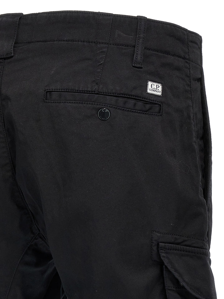 C.P. Company Black Cotton Cargo Pants