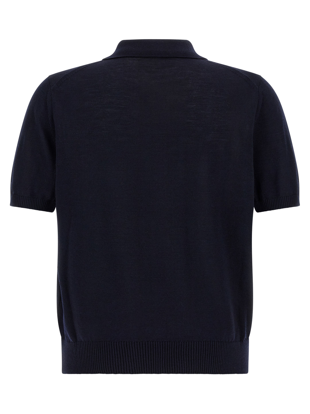 Hugo Boss Blue Virgin Wool Polo Shirt