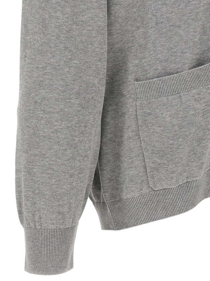 Brunello Cucinelli Gray Cotton Cardigan