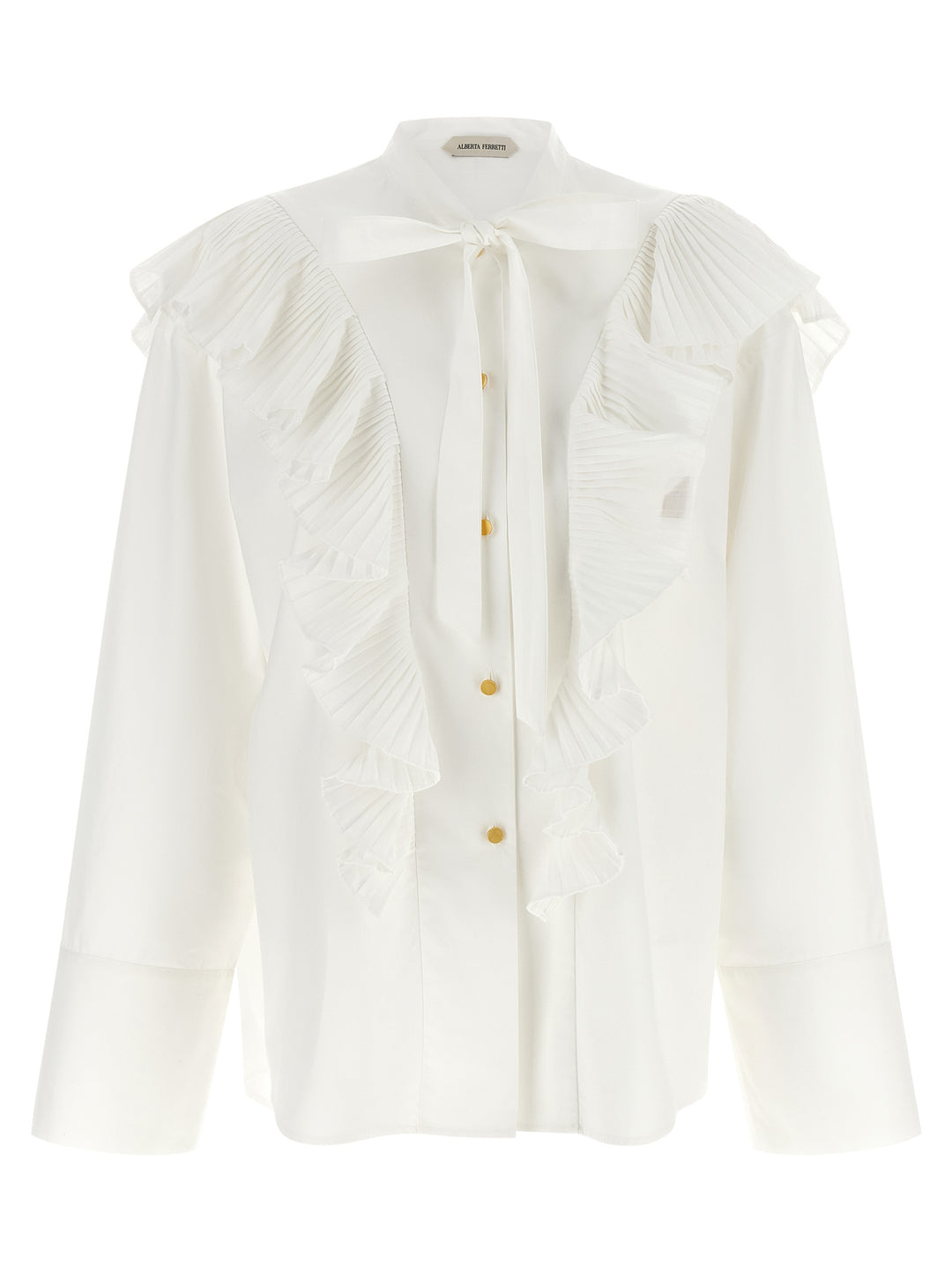 Alberta Ferretti White Cotton Blouse
