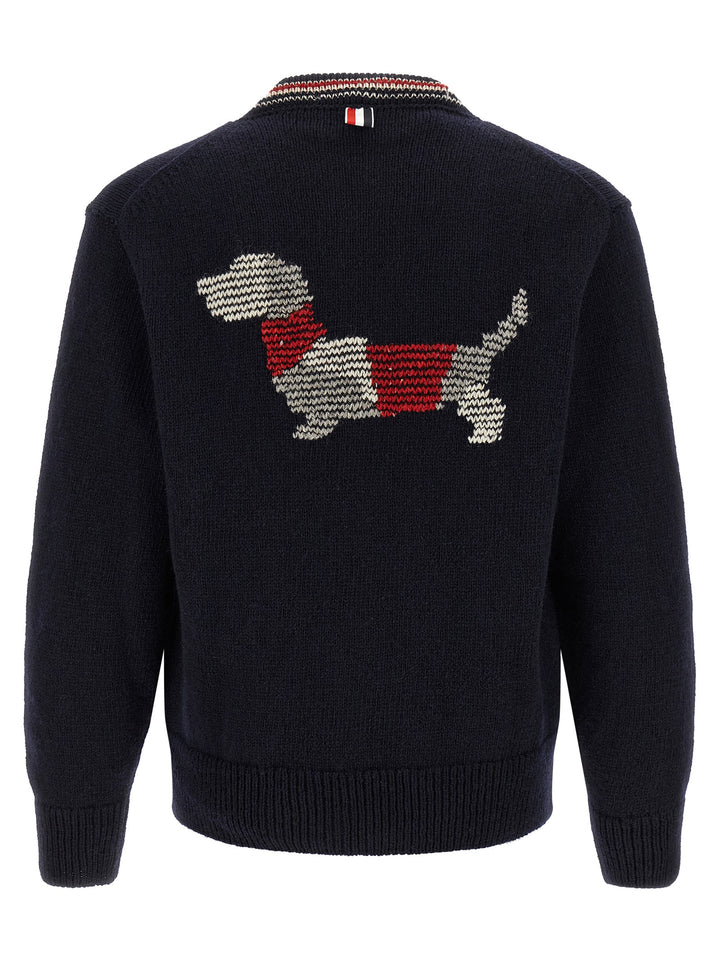 Thom Browne Blue Wool Cardigan