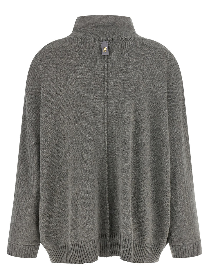 Alberta Ferretti Gray Cashmere Cardigan