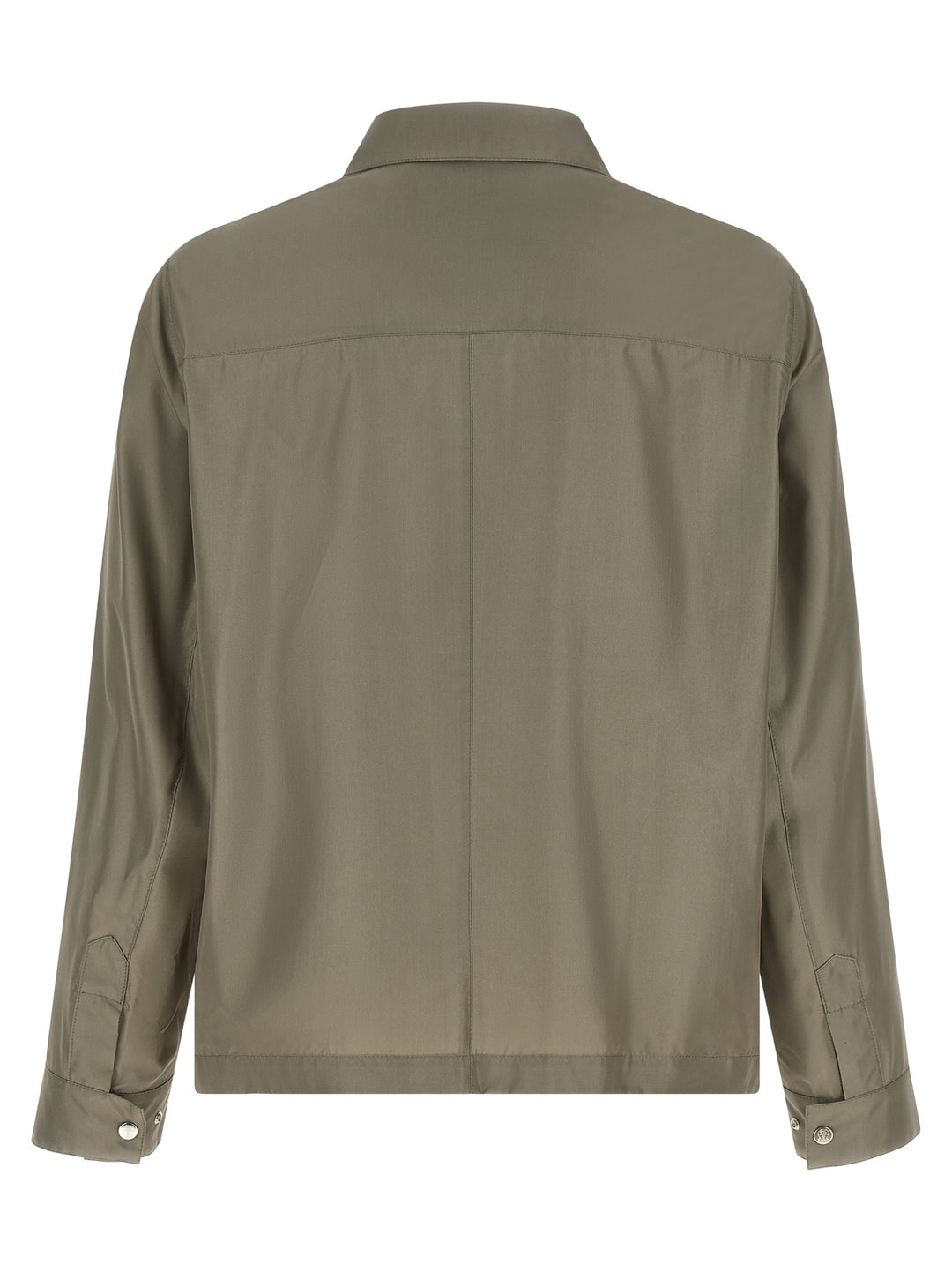 Brunello Cucinelli Bicolor Silk Full-Length Jacket