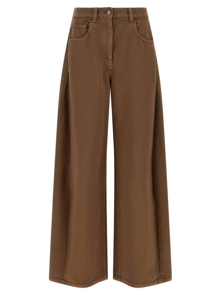 Brunello Cucinelli Brown Cotton Casual Pants