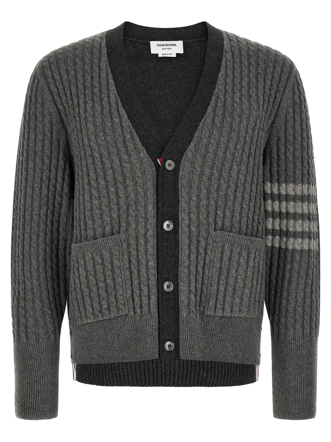 Thom Browne Gray Virgin Wool Cardigan
