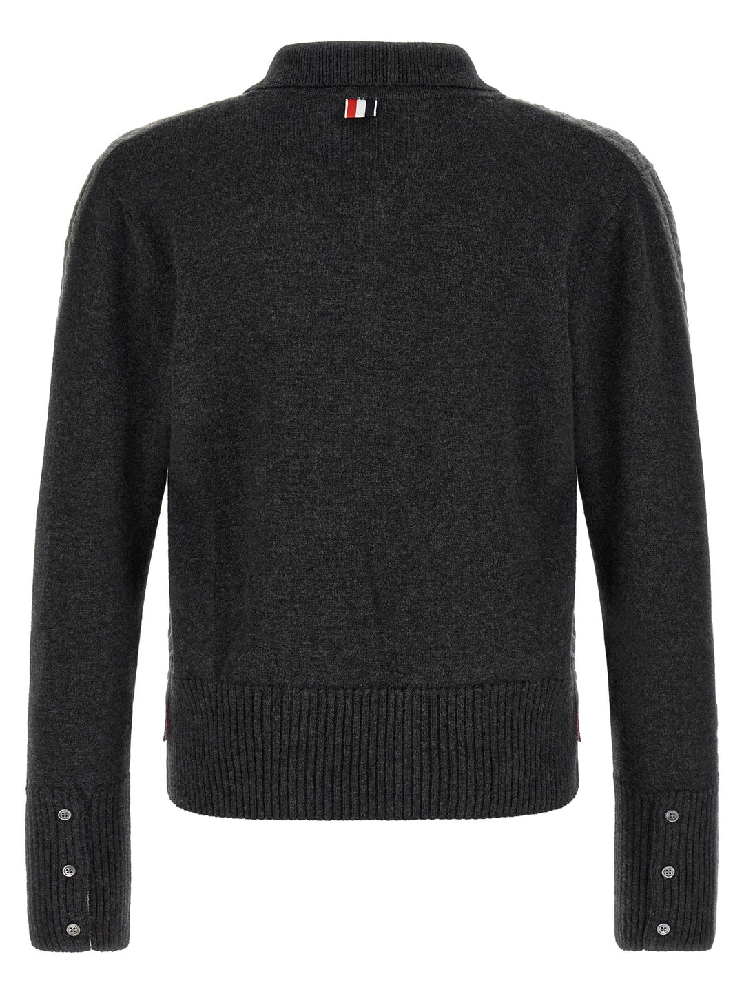 Thom Browne Gray Virgin Wool Polo Shirt