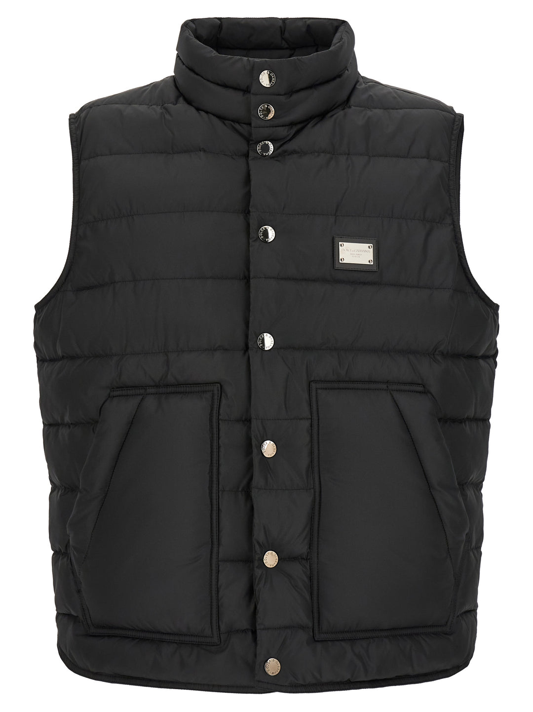 Dolce &amp; Gabbana Black Polyester Sleeveless Jacket