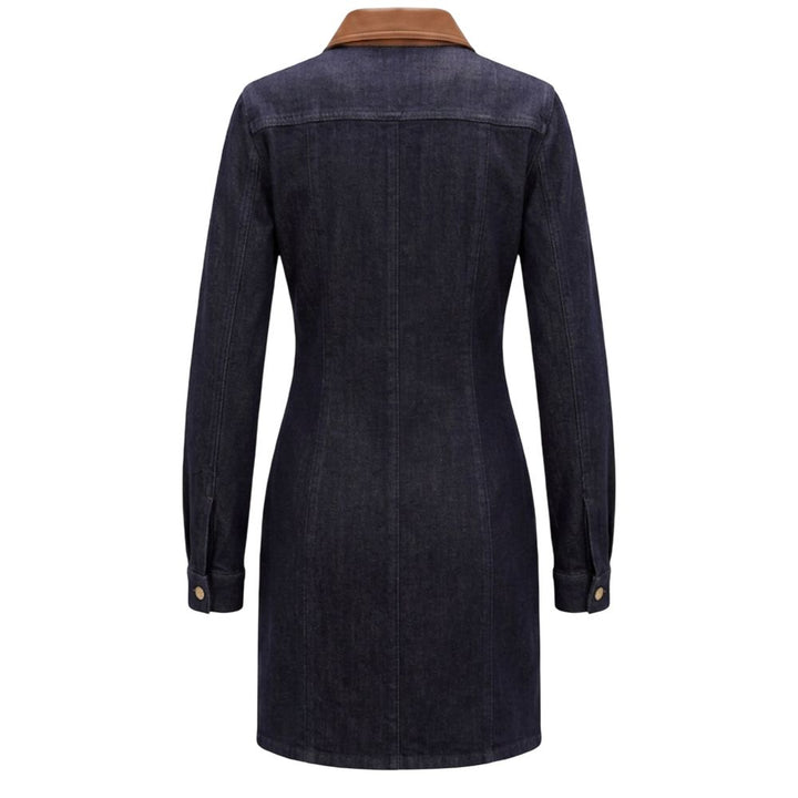 Trussardi Jeans Blue Cotton Women Dress