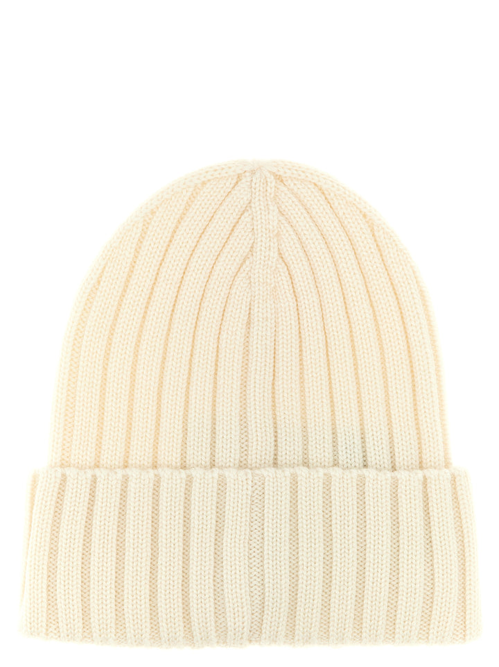 Moncler White Virgin Wool Beanie