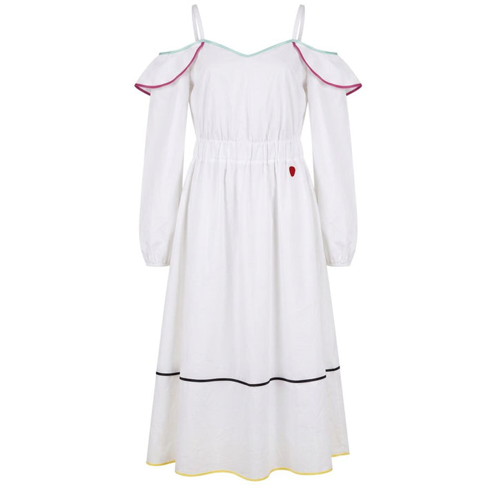 Trussardi Jeans White Cotton Women Dress