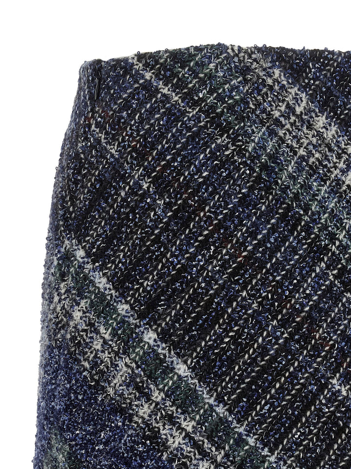 Missoni Blue Wool Long Skirt