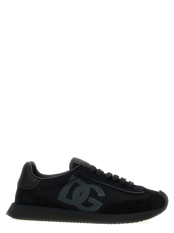 Dolce &amp; Gabbana Black Calfskin Athletic Sneakers