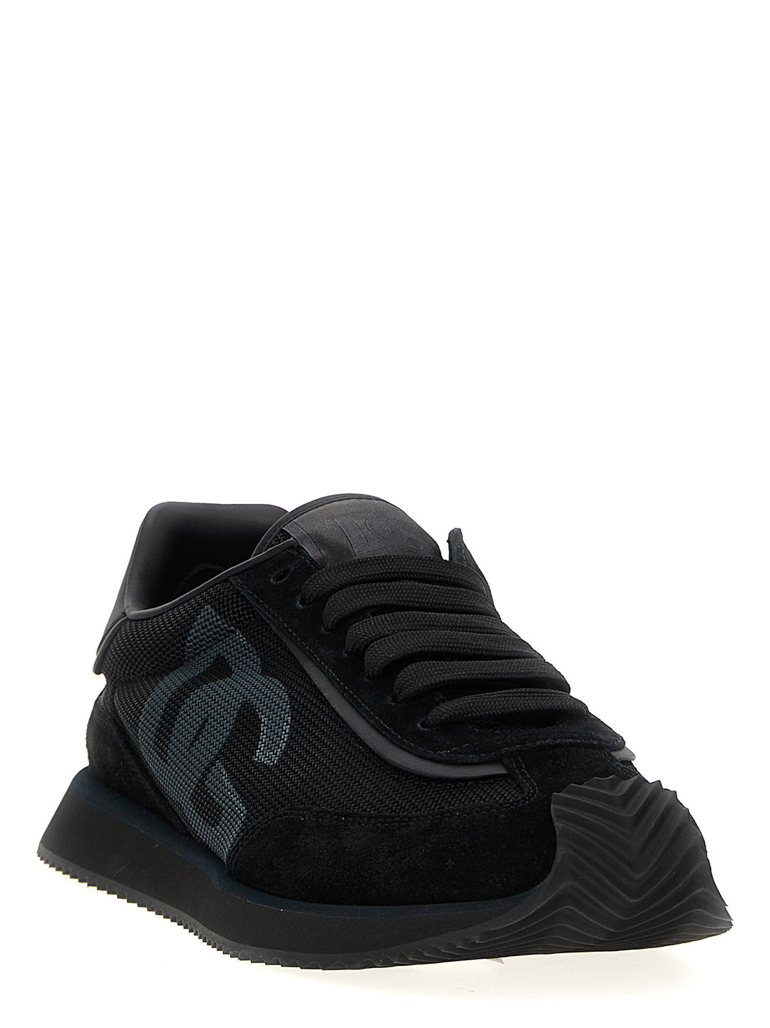 Dolce &amp; Gabbana Black Calfskin Athletic Sneakers