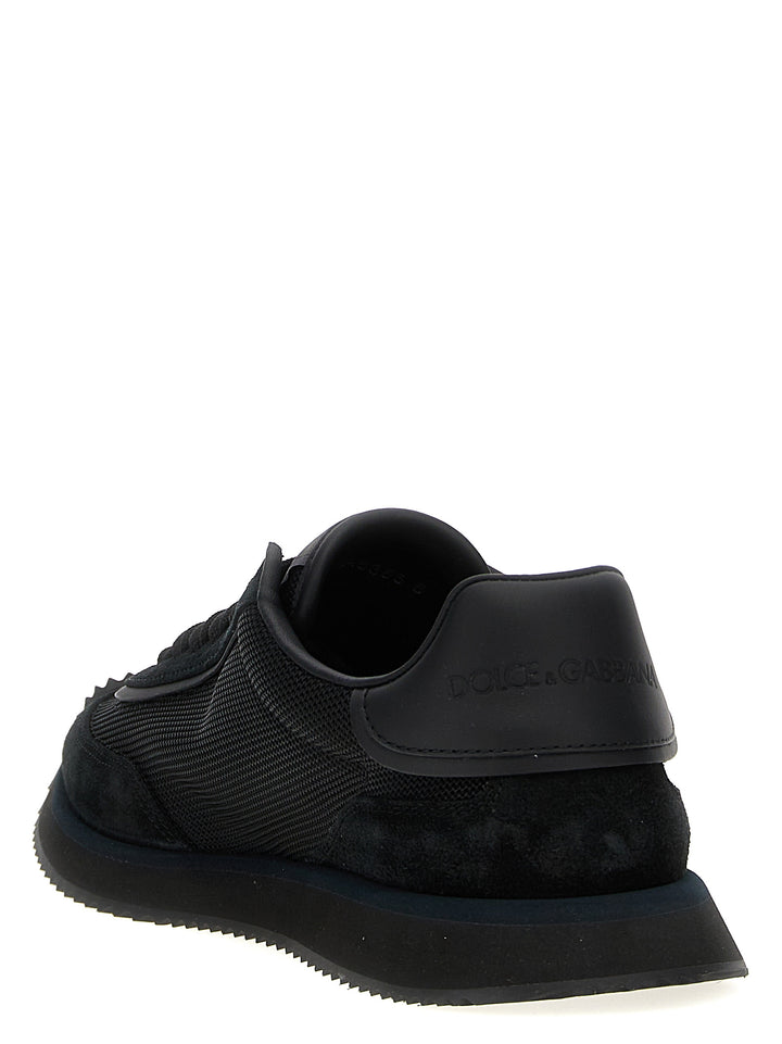 Dolce &amp; Gabbana Black Calfskin Athletic Sneakers