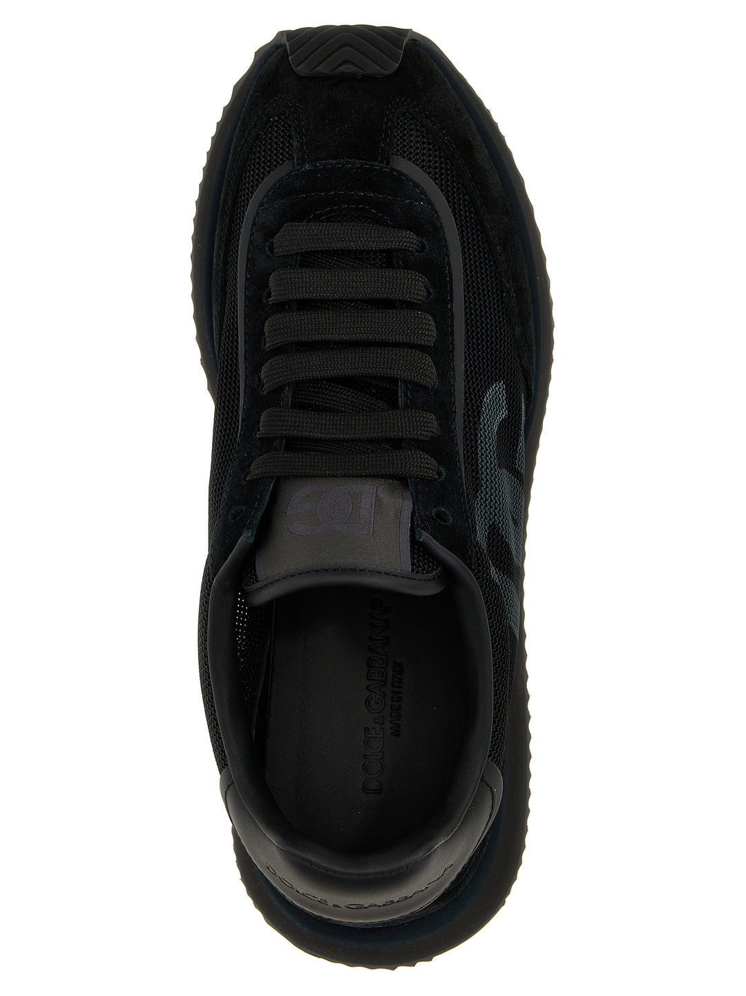 Dolce &amp; Gabbana Black Calfskin Athletic Sneakers