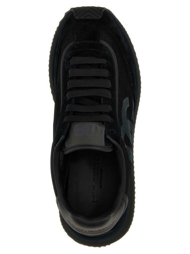 Dolce &amp; Gabbana Black Calfskin Athletic Sneakers