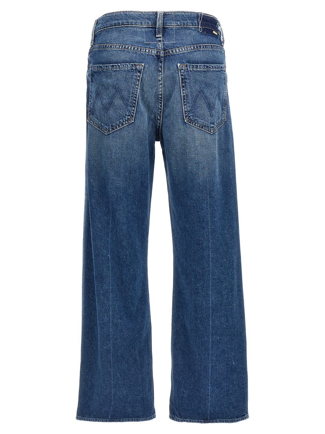 Mother Denim Blue Cotton Straight-Leg Jeans