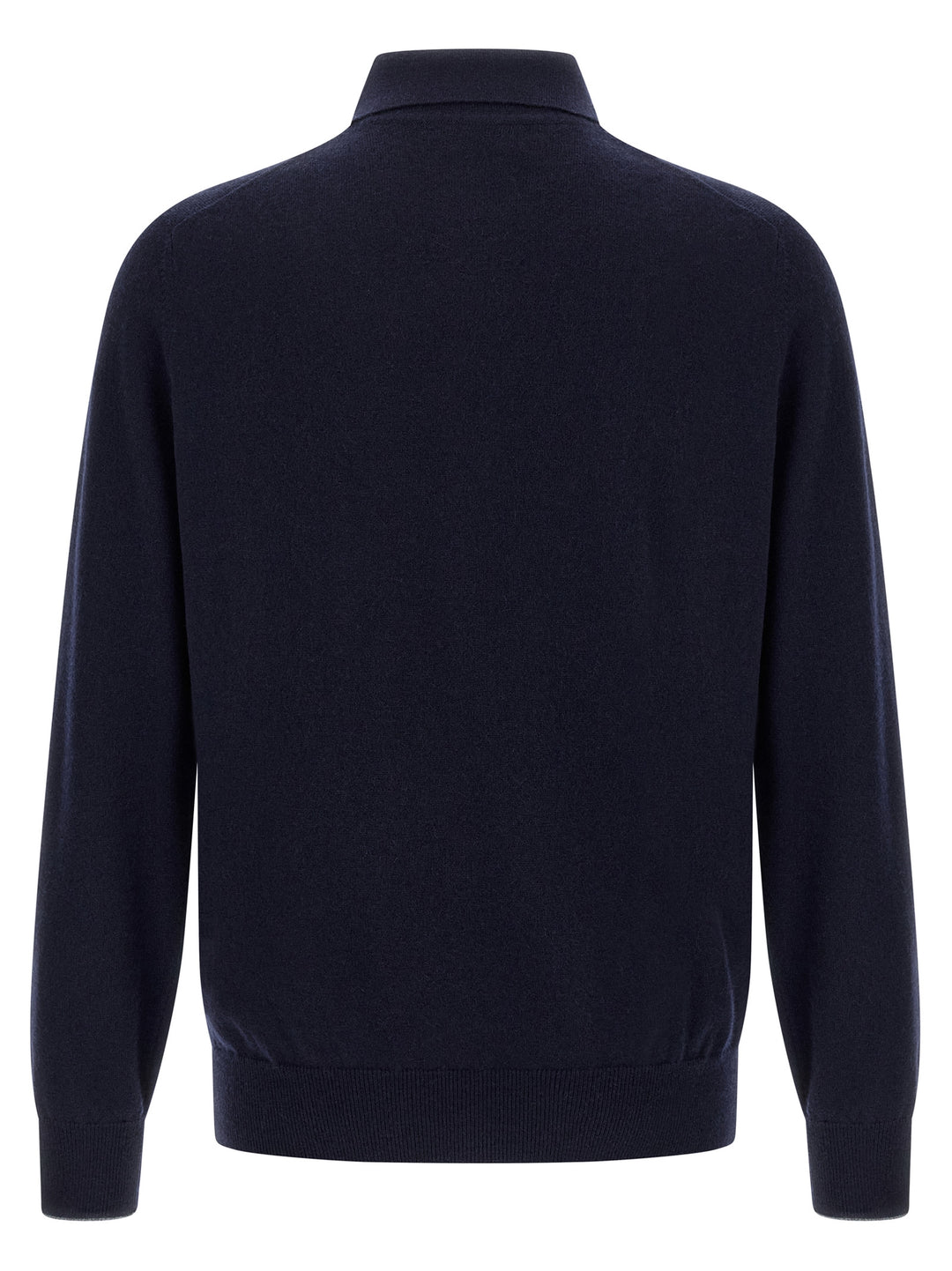 Brunello Cucinelli Blue Cashmere Polo Shirt