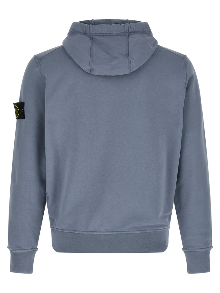 Stone Island Blue Cotton Sweatshirt