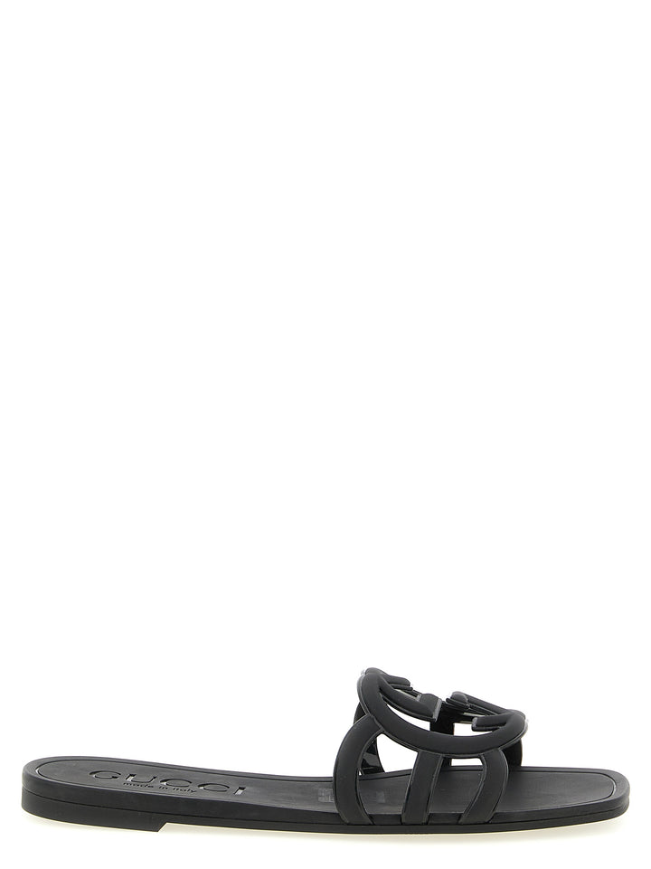 Gucci Black Rubber Slides