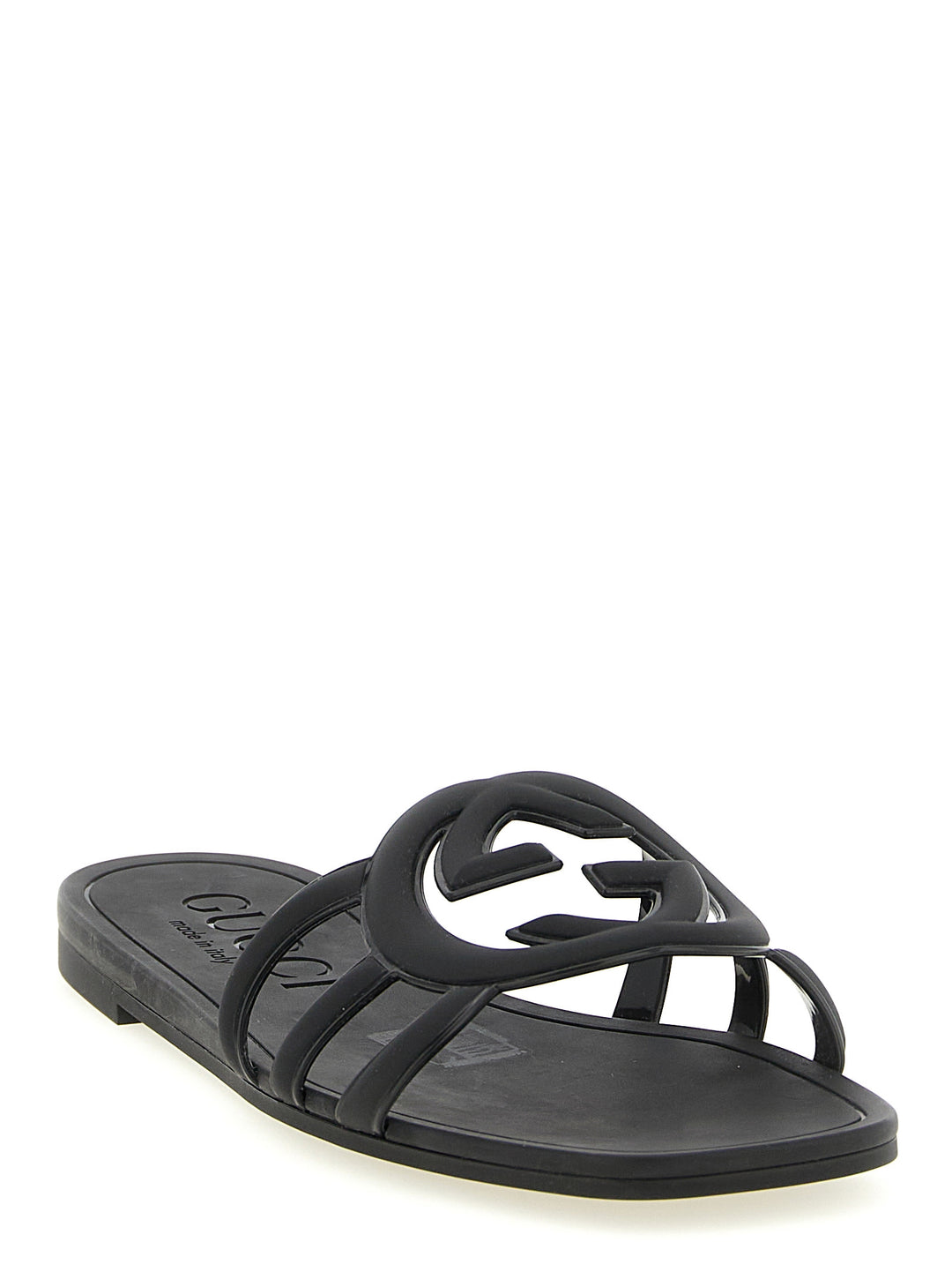 Gucci Black Rubber Slides