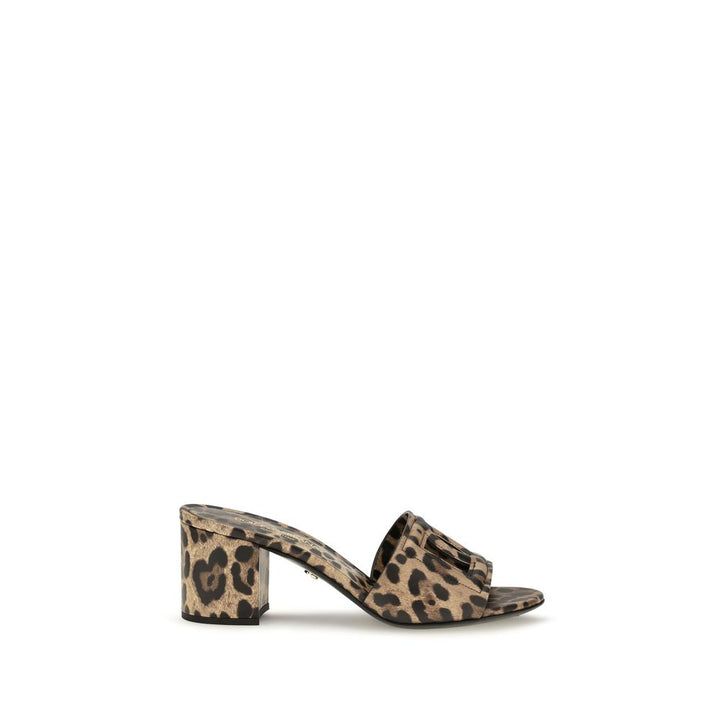 Dolce &amp; Gabbana Beige Calf Leather Bos Taurus Mules