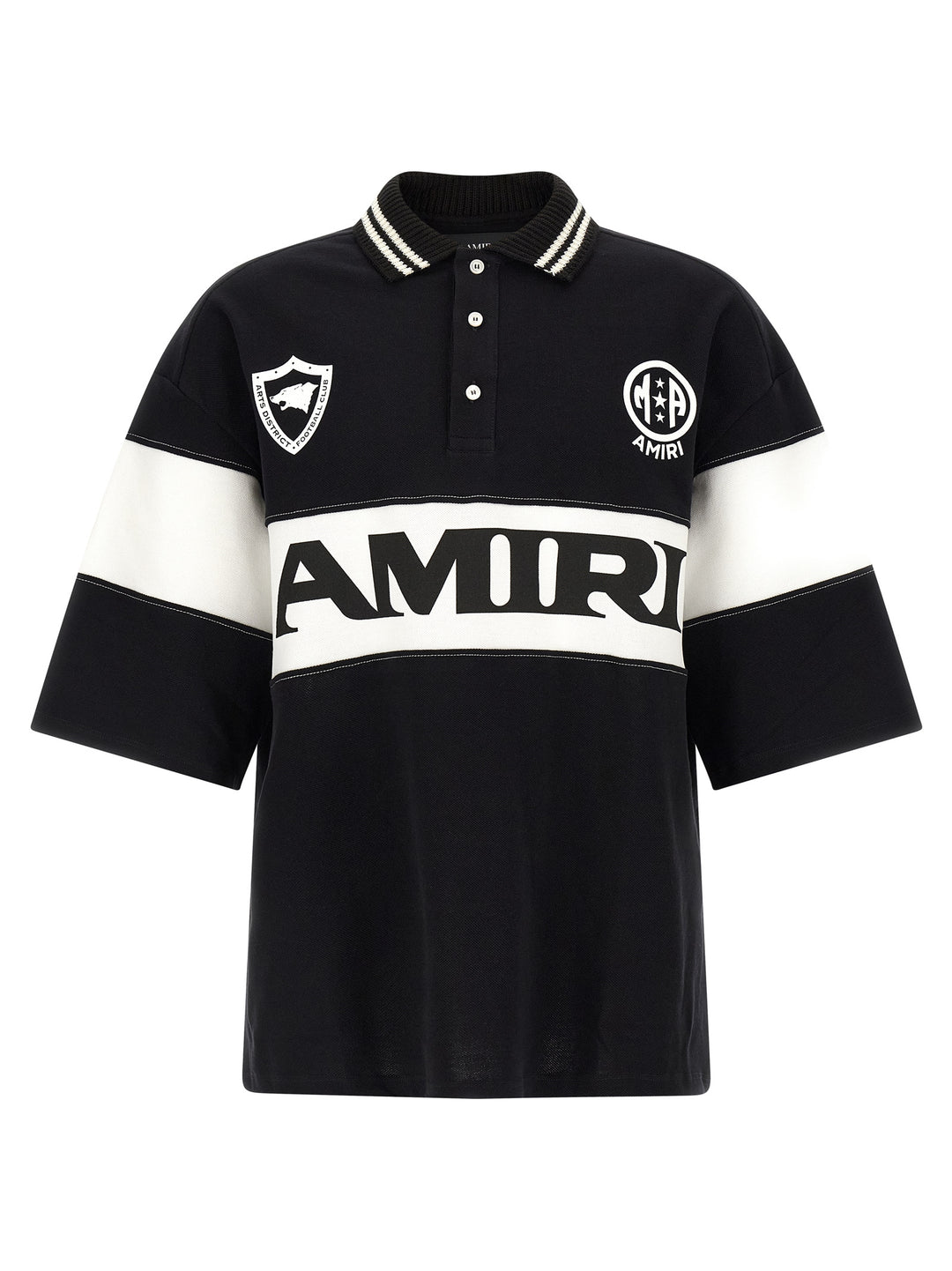 Amiri Bicolor Cotton Polo Shirt