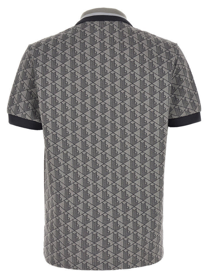 Lacoste Gray Polyester Polo Shirt