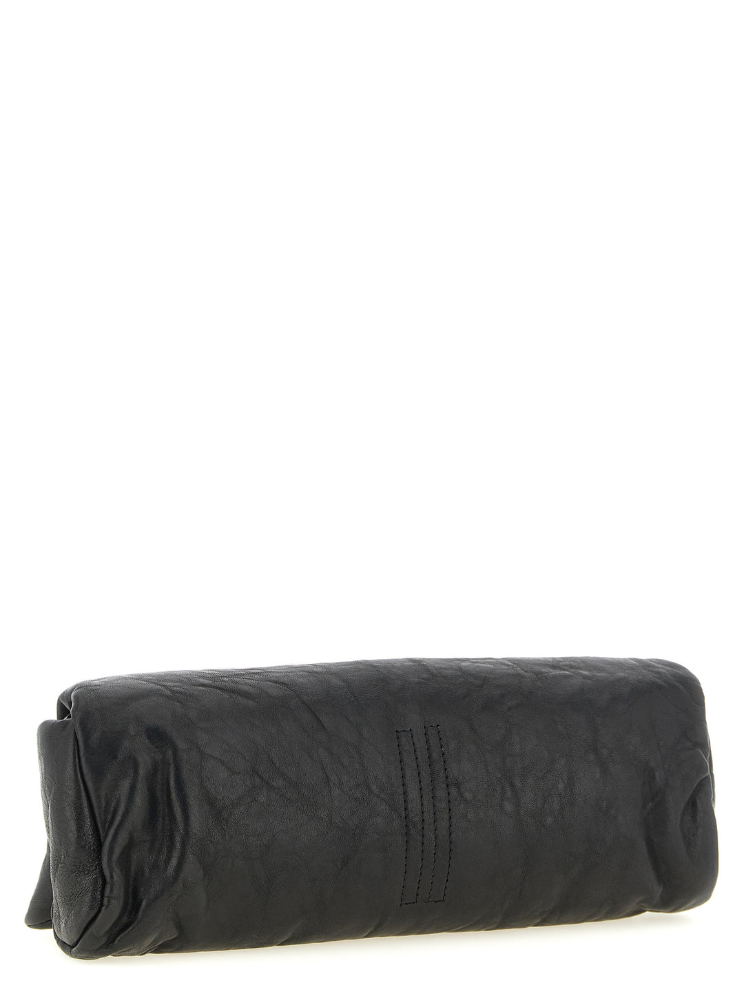 Rick Owens Black Lamb Leather Clutch Bag