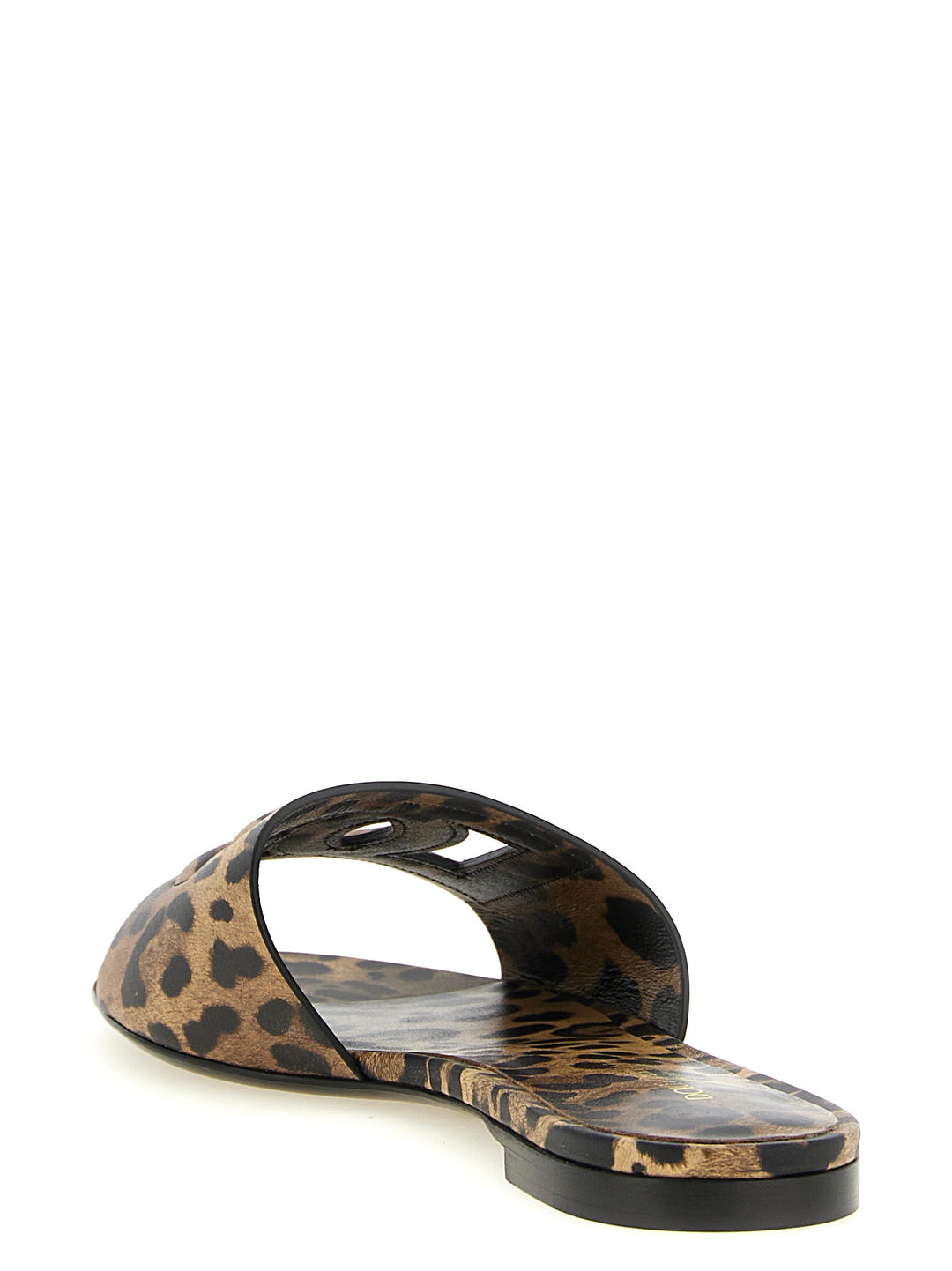 Dolce &amp; Gabbana Brown Calfskin Slides