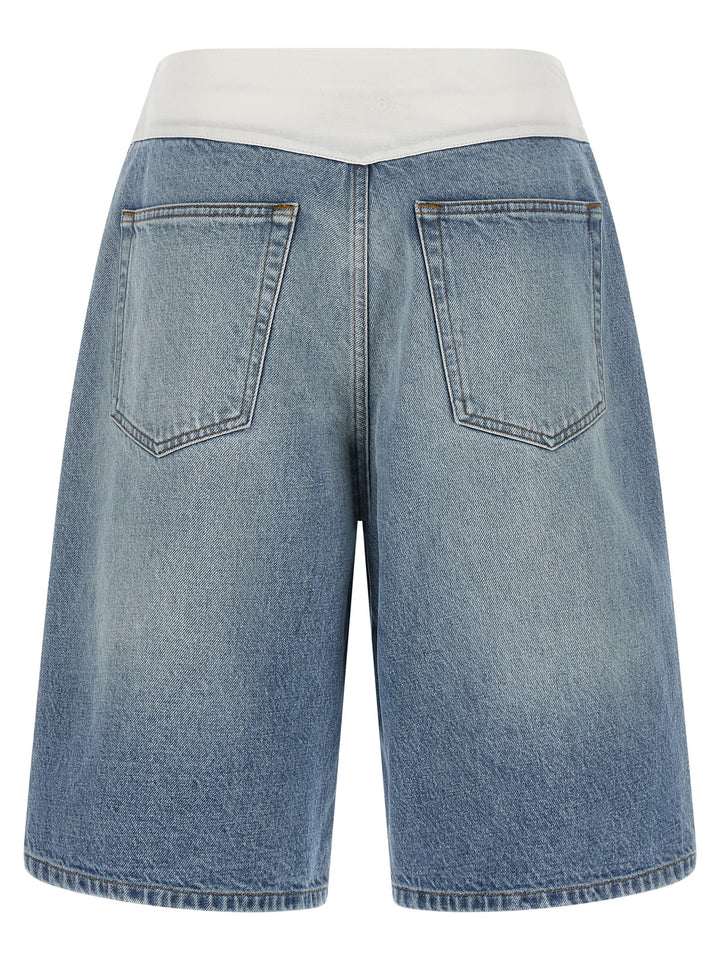 MM6 Maison Margiela Blue Cotton Bermuda Shorts