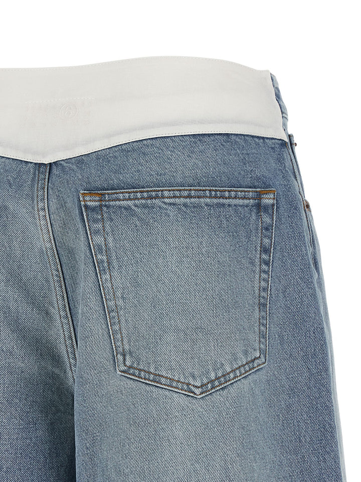 MM6 Maison Margiela Blue Cotton Bermuda Shorts