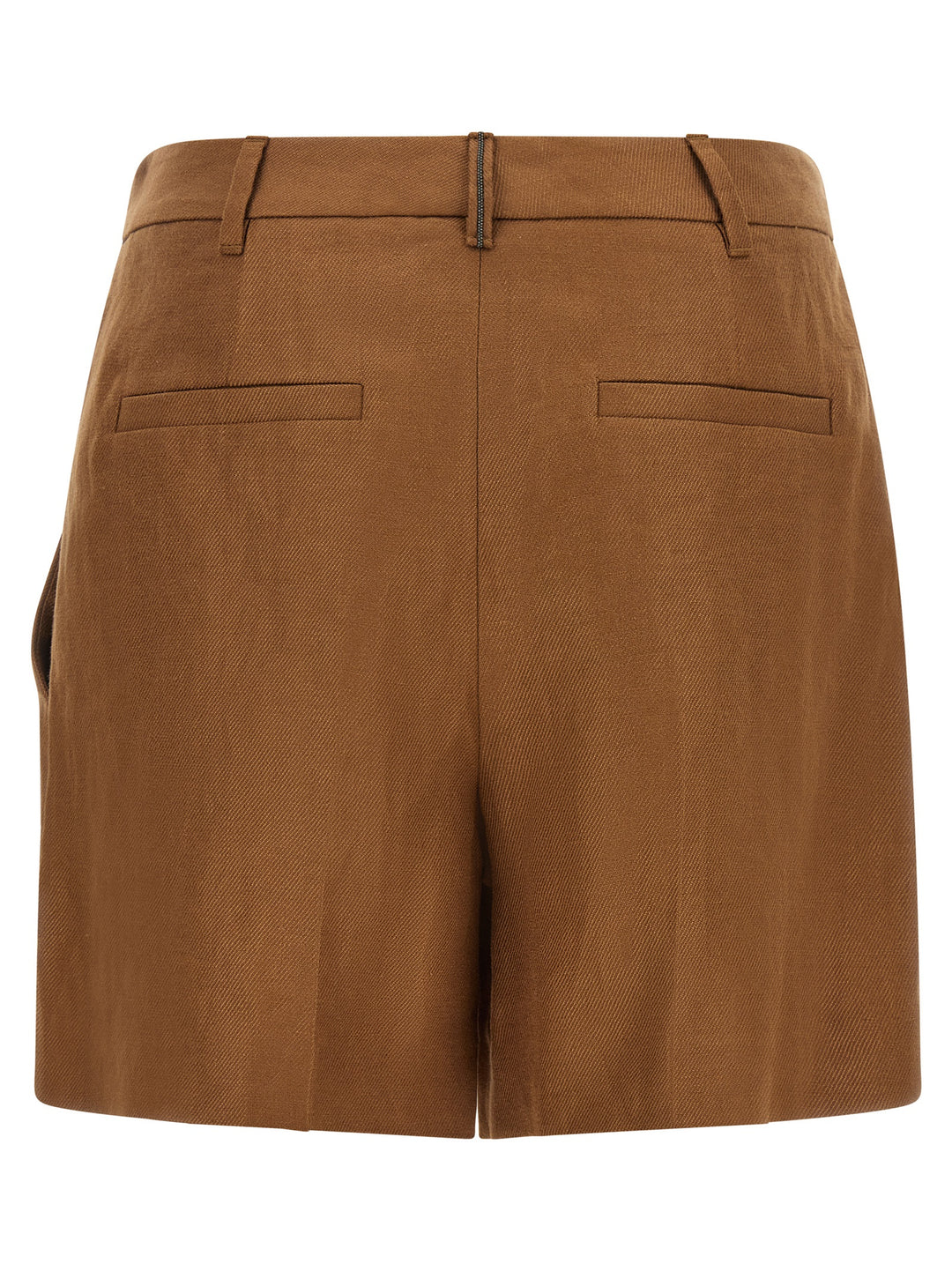 Brunello Cucinelli Brown Linen Bermuda Shorts