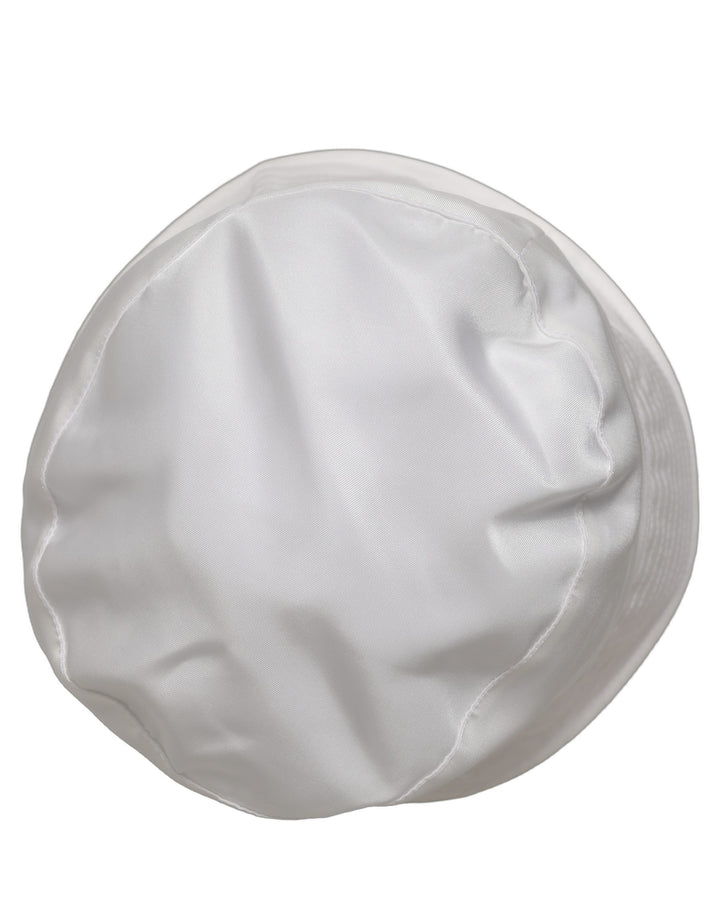 Dolce &amp; Gabbana Men White Nylon Wide Brim Bucket Capello Hat