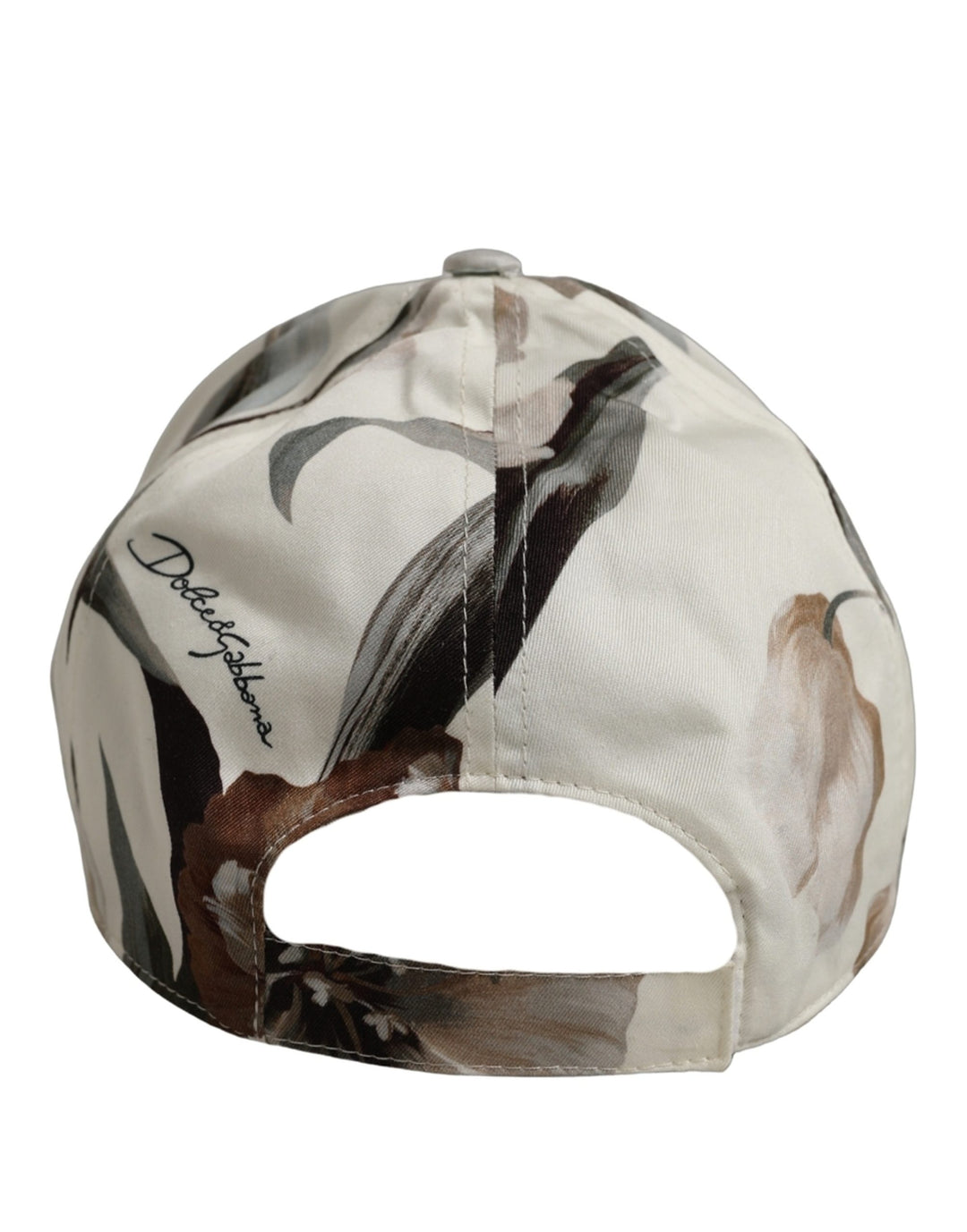 Dolce &amp; Gabbana Men Beige Floral Cotton Baseball Capello Hat