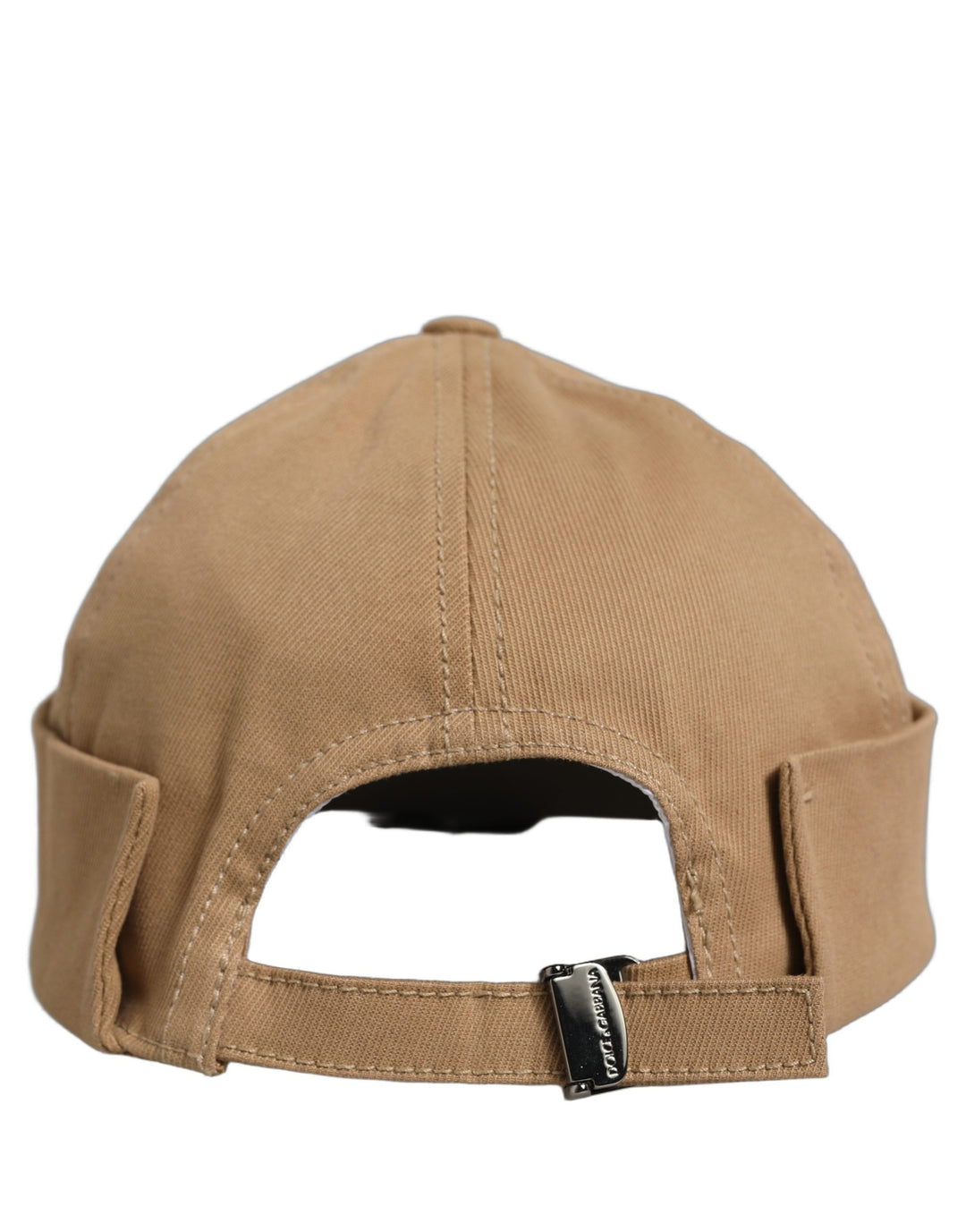 Dolce &amp; Gabbana Men Khaki Cotton Docker Capello Brimless Hat