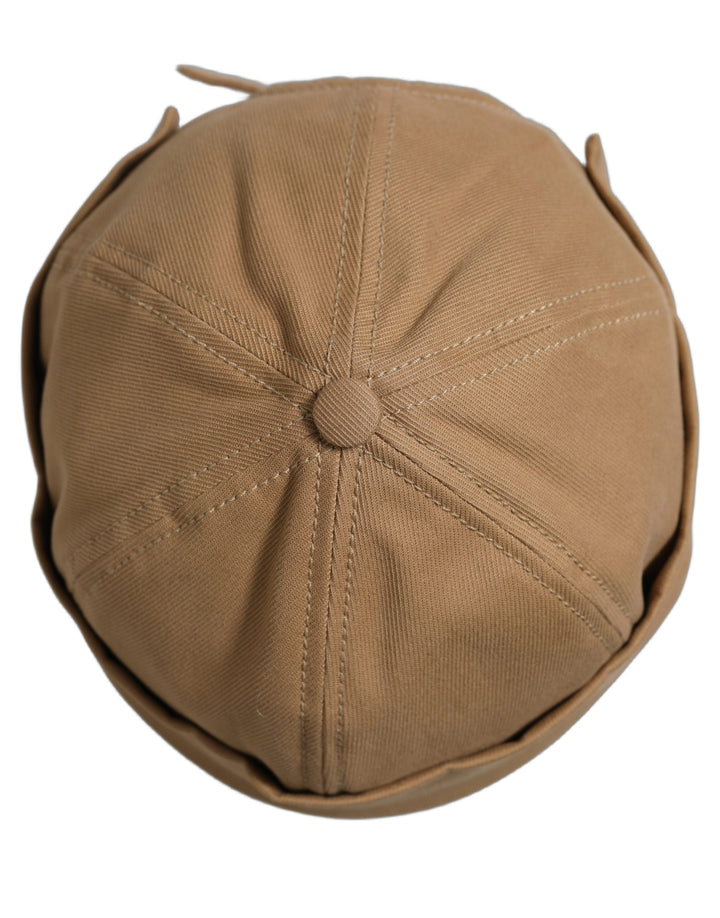 Dolce &amp; Gabbana Men Khaki Cotton Docker Capello Brimless Hat