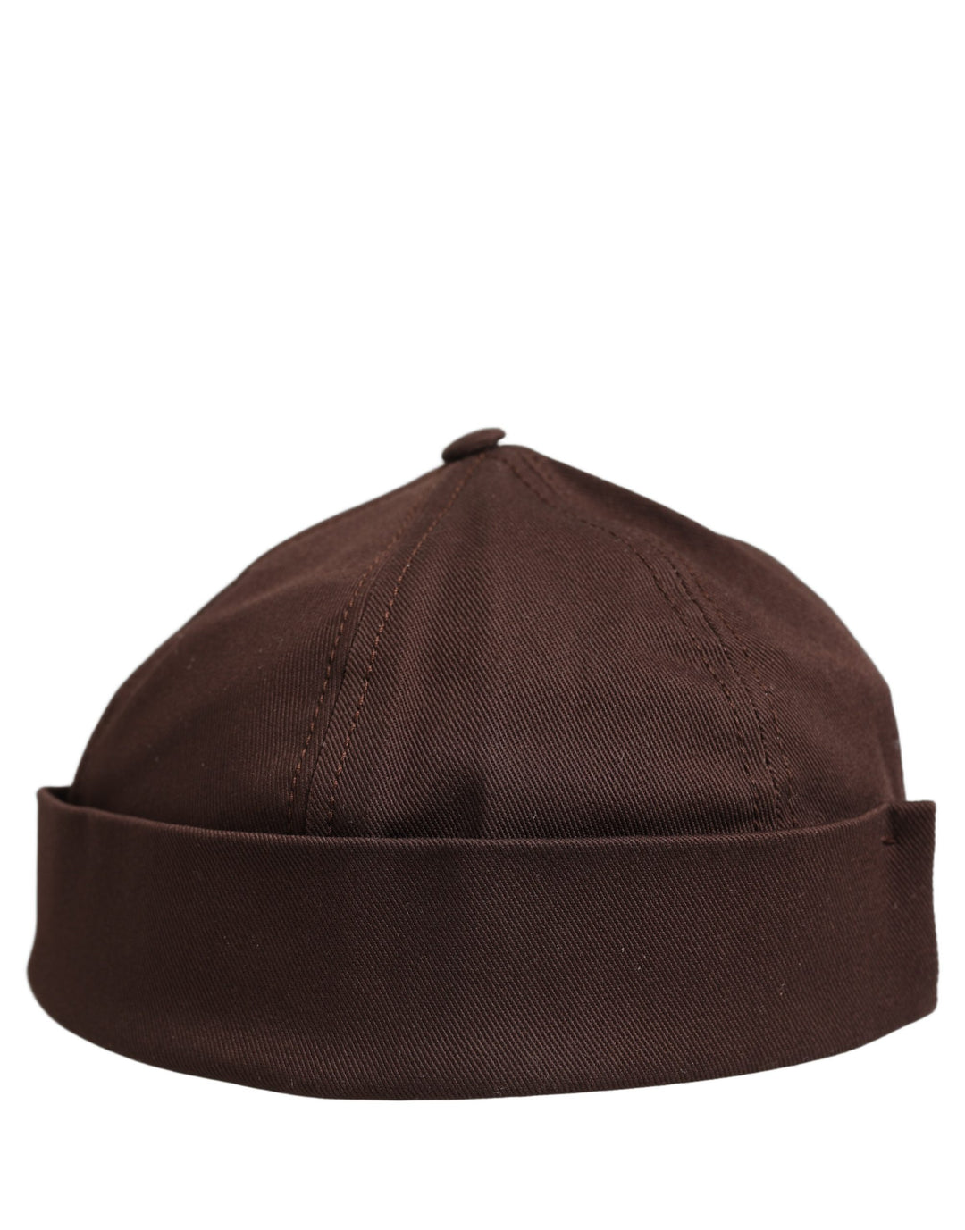 Dolce &amp; Gabbana Men Brown Cotton Docker Capello Brimless Hat