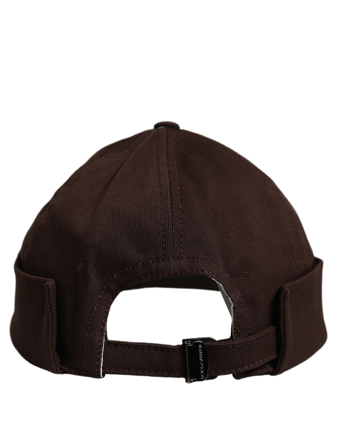Dolce &amp; Gabbana Men Brown Cotton Docker Capello Brimless Hat
