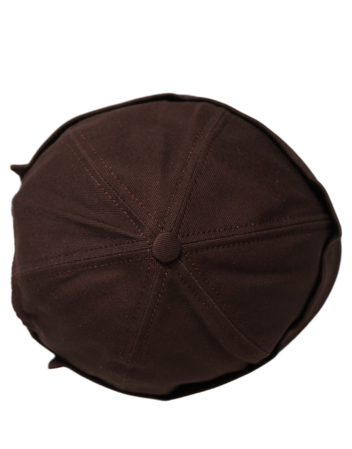 Dolce &amp; Gabbana Men Brown Cotton Docker Capello Brimless Hat