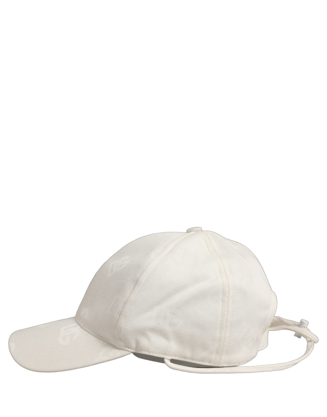 Dolce &amp; Gabbana Men White Cotton Stretch Baseball Capello Hat