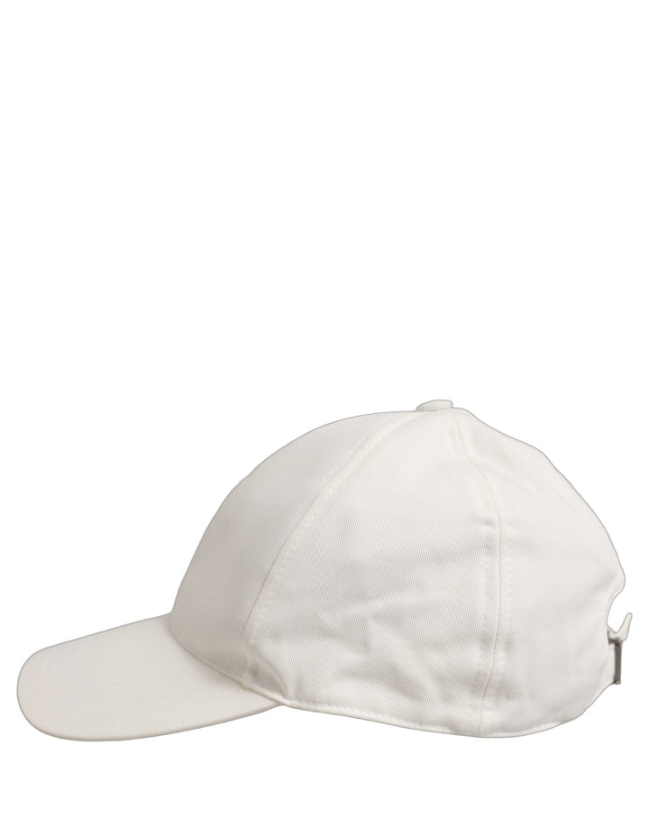 Dolce &amp; Gabbana Men White Cotton Baseball Capello 6 Panels Hat